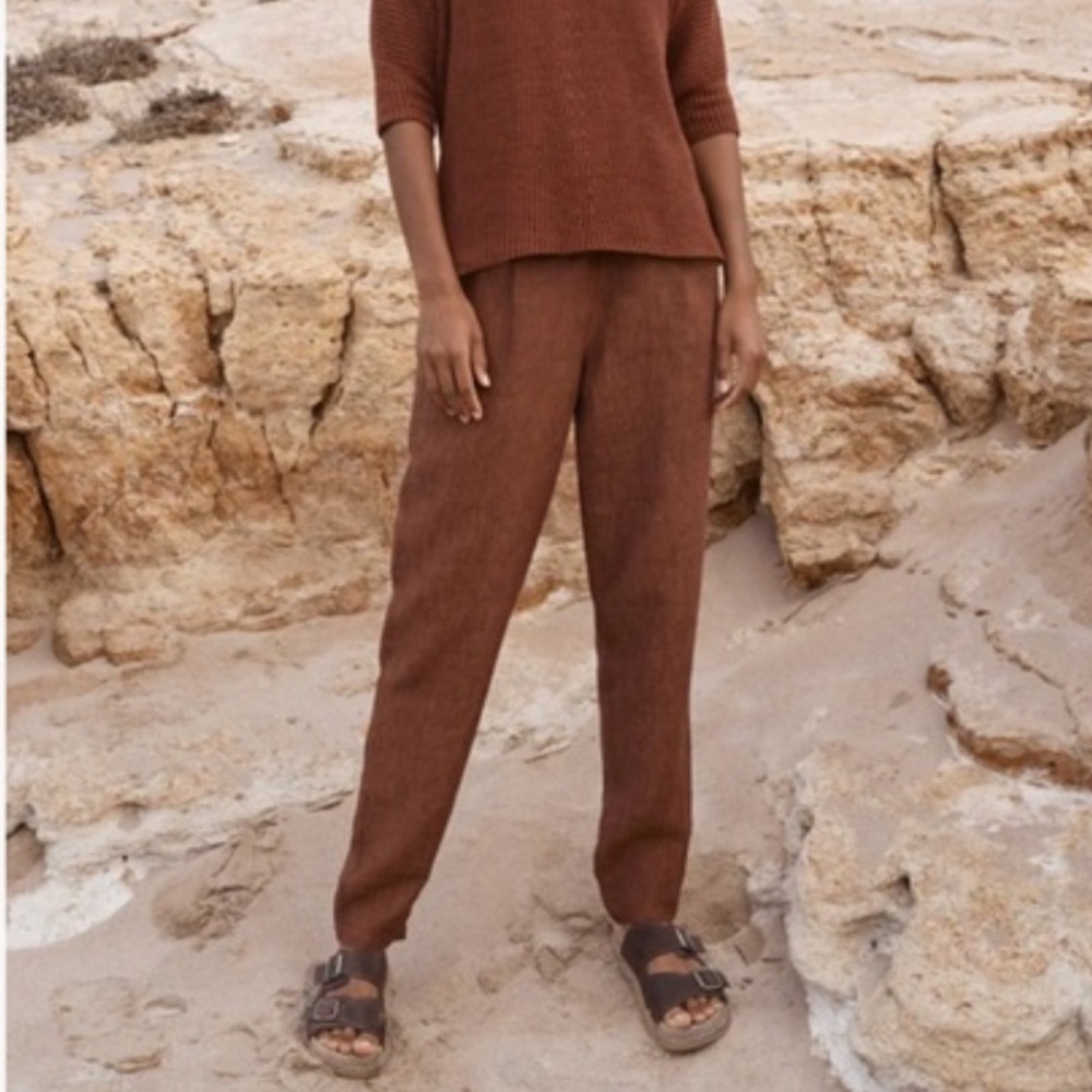 Poetry High Twist Linen Trousers